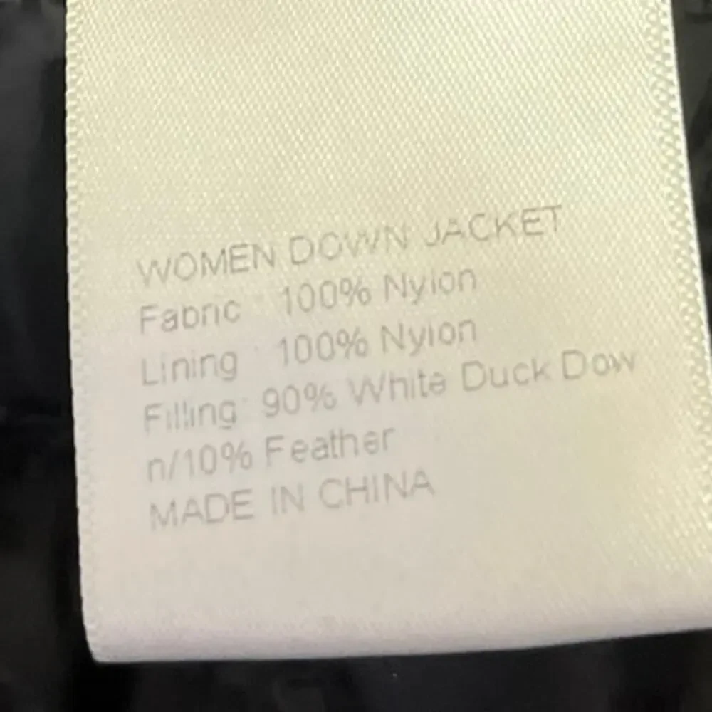 Vutolee Women's Black Zip Up Hoodie Hooded Duck Down Puffer Coat Jacket Size S